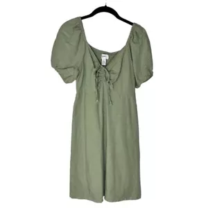 Vestido Babydoll Verde Para Mujer Japna Talla L Manga Corta Informal - Imagen 1 de 9