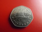 * Isle Of Man 50 Pence 1976 *  Viking longship(108)(Alb.4)
