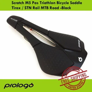 Prologo Scratch M5 Pas Triathlon Bicycle Saddle Tirox / STN Rail MTB Road -Black - Picture 1 of 8