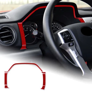 RED Speedometer Panel Cover REAL Carbon Fiber Sticker For Toyota Tundra 14-2022 - Bild 1 von 6