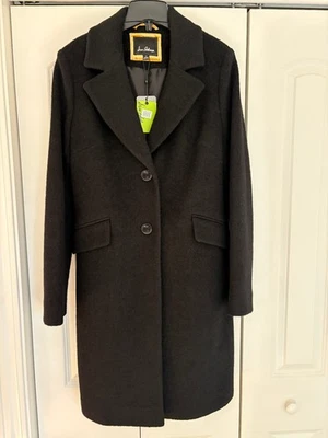 NEW SAM EDELMAN Women Black WOOL Blend Single Breasted Coat #20780 sz.M NWT - Image 1 of 4