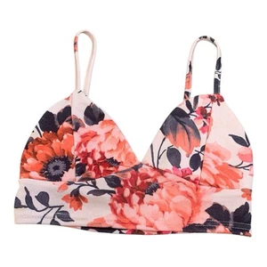 Missguided Floral Pink and White bralette top Size 8 Crop Top - Picture 1 of 7