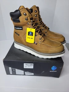 SUREWAY 6" Men's Heavy Duty Leather Soft Toe Work Boots Brown Size 11 US - Picture 1 of 10