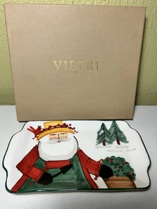 "Nuevo VIETRI Old St.Nick 2022 Navidad Edición Limitada Placa Rectangular 8.5""" - Imagen 1 de 5