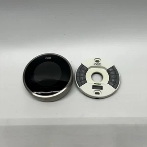 Google Nest Learning Programmable Thermostat Model 02A Stainless Steel 2nd Gen - Picture 1 of 3