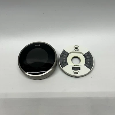 Google Nest Learning Programmable Thermostat Model 02A Stainless Steel 2nd Gen - Image 1 of 3