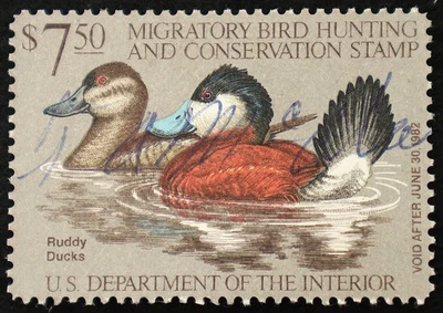 U.S. Used Stamp Scott #RW48 $7.50 Federal Duck Hunting. Very Fine. Choice! - Image 1 of 2