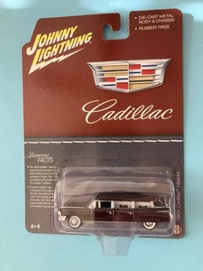 Johnny Lightning 1/64 Scale 1959 Cadillac Miller Meteor Hearse Die-Cast Maroon - Picture 1 of 2