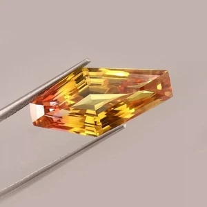 Schöne ausgefallene Form Ceylon zweifarbig 9,53 ct Saphir AAA unbeheizt lose Edelstein - Bild 1 von 4
