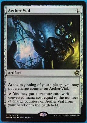 Aether Vial FOIL Iconic Masters NM Artifact Rare MTG CARD (ID# 489732) ABUGames - Image 1 of 2
