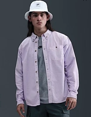 Nike Life Mens Oxford Button Long-Sleeve Shirt HJ7270 Hydrangeas Cotton SZ XL - Image 1 of 4