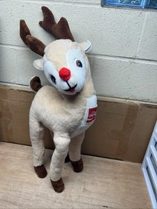 Vintage 1970s Coca-Cola Employee Christmas Gift 32” Rudolph Red Nosed Reindeer - Picture 1 of 8