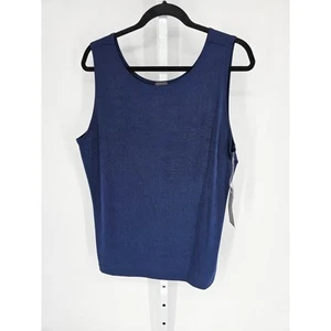 Travelers by Chico's Women's Blue Sleeveless Round Neck Casual Tank Top Size 3 - Picture 1 of 5