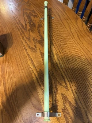 Vintage Green Jadeite Depression Glass Towel Bar Rod with Brackets  17 3/4”Long - Image 1 of 2