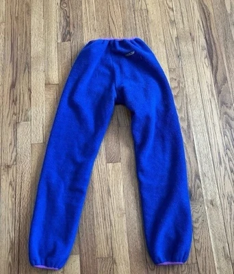 Pantalones de Vellón Patagonia Vintage Años 90 Niños Talla 12 Púrpura/Azul Real Aire Libre Senderismo Foto 1 de 4