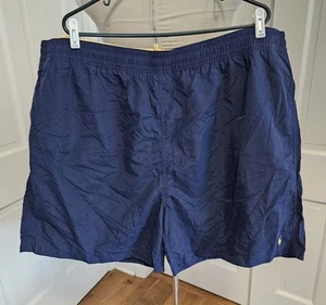 Neu mit Etikett Polo Ralph Lauren marineblau gelb Badehose Anzug Strand Big Tall Größe 2XLT - Bild 1 von 7