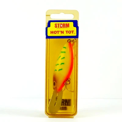 Vtg Storm Hot N Tot Pre-Rapala Purple Flo Green Bengal Tiger AH215 Sealed Pack  - Image 1 of 3