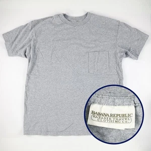 Banana Republic Safari Travel Clothing grau Tasche T-Shirt XL Vintage USA - Bild 1 von 5