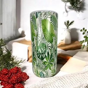 Paraguas clásico de cerámica con diseño de hoja de palma soporte redondo para oficina, decoración del hogar - Imagen 1 de 9