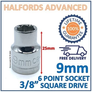 Halfords Advanced 9mm 3/8" Square Drive 6 Point Socket -Nuevo- Garantía de por vida - Imagen 1 de 7