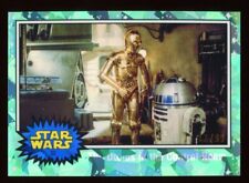 2022 Topps Chrome Sapphire Star Wars #33 The Droids in the Control Room Aqua /99