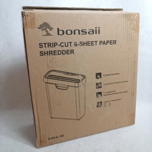 Bonsaii 6-Sheet Strip Cut Paper Shredder S123-A Light Duty Shredder with 2.4 gal - Picture 1 of 9