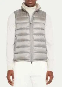 Herno Mens Reversible Down Vest Size  EU  56 US 44 Tan / Light Grey  New tags - Picture 1 of 10