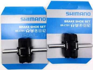 2 Shimano BR-CT91  Brake Pads Altus Smooth Post Cantilever MTB Bike Shoes Pack - Picture 1 of 2