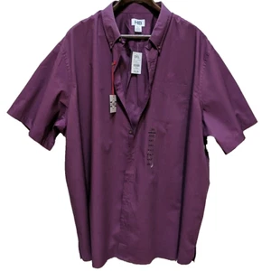 HB Harbor Bay DXL Hemd Herren 4XL Pflaume Lila Kurzarm Knopfleiste Neu mit Etikett - Bild 1 von 20