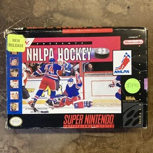 NHLPA Hockey 93 (SNES 1991) Cartridge + Box - Picture 1 of 7