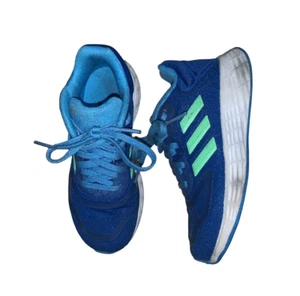 Adidas Duramo 10K Sneakers Unisex Kids Size 11.5 Blue Green Lace Up - Picture 1 of 8