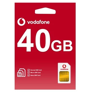 Vodafone SIM 5G prépayée 6 mois | 40 Go de données PCM + appels et textes illimités au Royaume-Uni 🔥 - Photo 1 sur 1