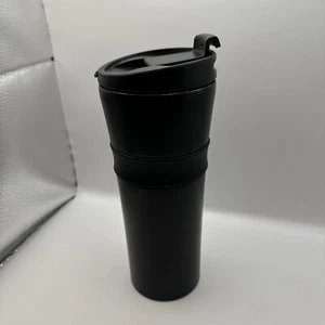 Starbucks Bicchiere Acciaio Inox Max Nero Elementale Tazza Viaggio 2018 Rara - Foto 1 di 11