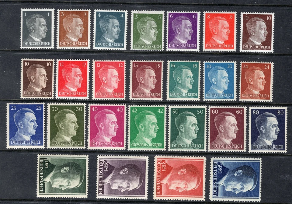 GERMANY 3rd REICH 1941-1944 ADOLF HITLER SET SCOTT 506-527 + 529 PERFECT MNH - Image 1 of 1