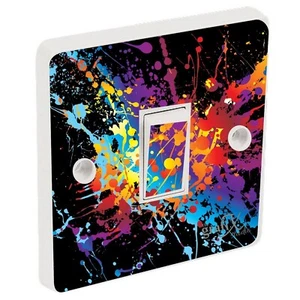 Vernice Splat Interruttore Luce Adesivo Vinile/Copertura Pelle sw75 - Foto 1 di 4