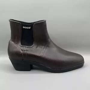 BOGS Valerie Women’s 8 Brown Rubber Rain Chelsea Boots 71427-203 - Picture 1 of 9