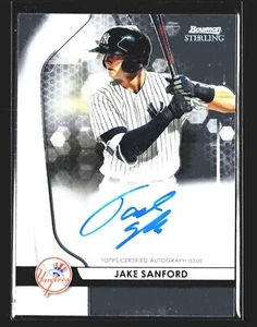2020 Bowman Sterling #BSPA-JS Jake Sanford Prospect Autographs New York Yankees - Picture 1 of 2