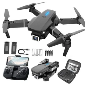 Kids Drone with Camera Foldable Mini Drone for Kids Boys Beginners Toys Black - Picture 1 of 7