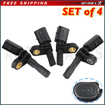 Set of 4 ABS Wheel Speed Sensors For VOLKSWAGEN BORA 2006-2009 CC 2009-2017 - Image 1 of 4