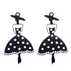 8PC 44x26mm Enamel Fashion Lady Girl Charms Pendant Earrings Necklace DIY Crafts