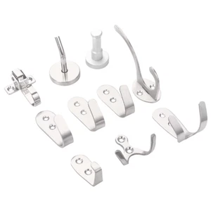 Stainless Steel Wall Hooks Strong Hook Screw Fixation Heavy Duty Multiple Types - Picture 1 of 23