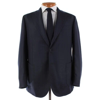 Traje de dos piezas Stile Latino nuevo con etiquetas mezcla de lana talla 54R (44R EE. UU.) en azul liso Foto 1 de 4