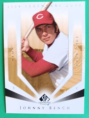 2004 SP LEGENDARY CUTS JOHNNY BENCH #60 CINCINNATI REDS NEAR MINT/MINT - Image 1 of 2