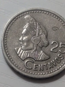 Defects On Beautiful 1997 Guatamala 25 Centavos - Picture 1 of 10