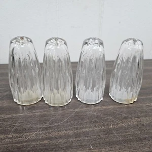 Vintage Cut Glass Crystal Salt & Pepper Shakers Set Of 4 - Picture 1 of 5