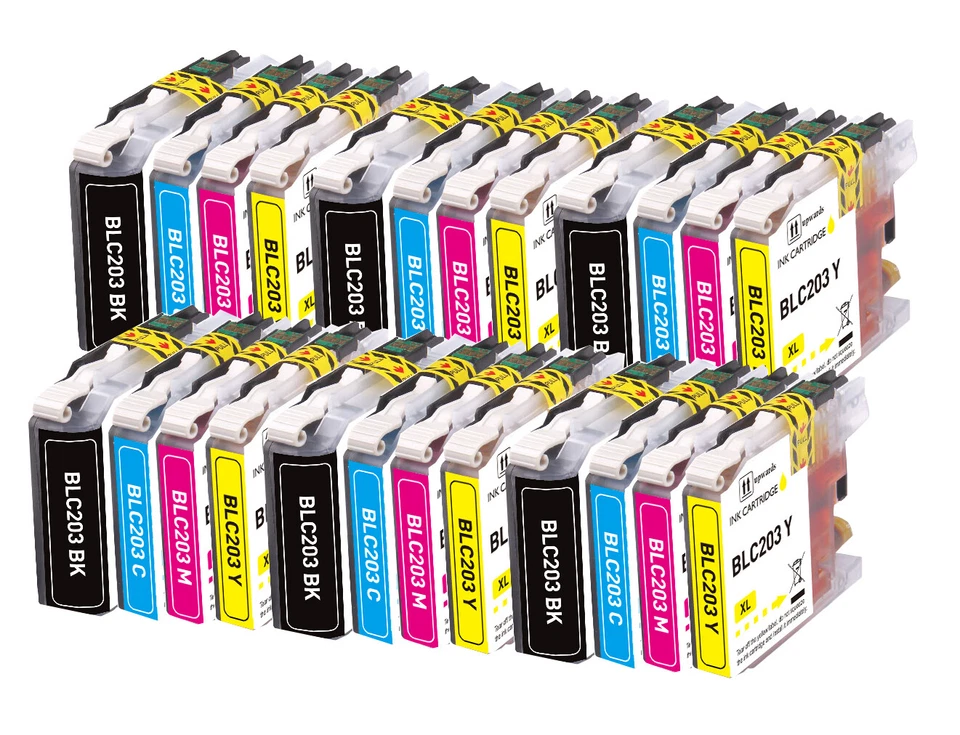 24Pk Printer Ink Compatible with Brother LC203 MFC-J485DW MFC-J885DW MFC-J4420DW - Image 1 of 1