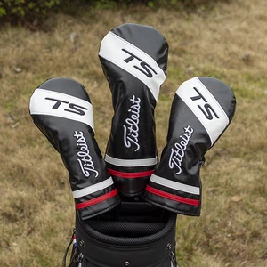 Cubierta de cuero para cabeza de conductor para hombre cubierta de palo de golf de madera de calle híbrida TS
