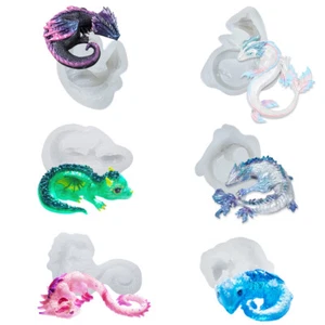 Stampi silicone epossidico resina drago 3D candela sapone per fare fondente decorazione artigianato - Foto 1 di 40