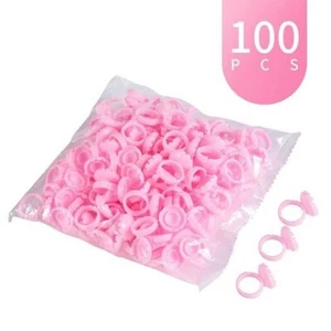 Anillos de pegamento de volumen rosa (100 piezas) - Imagen 1 de 1