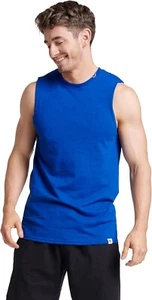 Russell Athletic Men's Dri-Power Cotton Blend Sleeveless Muscle Shirt Royal Blue - Picture 1 of 4